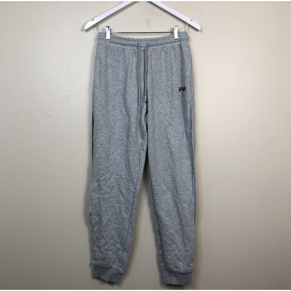 Fila Women Embroidered Logo Amaya Cut Lines Pull-On Jogger Pants Beige S,$60 NWT - Picture 2 of 4